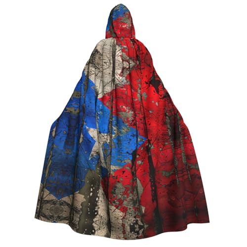 Puerto Rico Tapete, Flagge, Druck, Kapuze, Unisex, Erwachsene, Umhang, Halloween, Weihnachten, Karneval, Mottopartys, Cosplay, Kostüm Puerto Rico Tapete, Flagge, Druck, Kapuze, Unisex, Erwachsene, Umhang, Halloween, Weihnachten, Karneval, Mottopartys, Cosplay, Kostüm von HTTUP