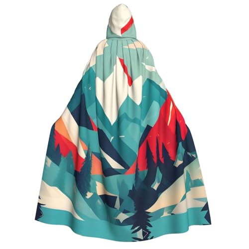 Reise-Umhang mit Berglandschaft, Unisex, für Erwachsene, Halloween, Weihnachten, Karneval, Mottopartys, Cosplay, Kostüm Reise-Umhang mit Berglandschaft, Unisex, für Erwachsene, Halloween, Weihnachten, Karneval, Mottopartys, Cosplay, Kostüm von HTTUP