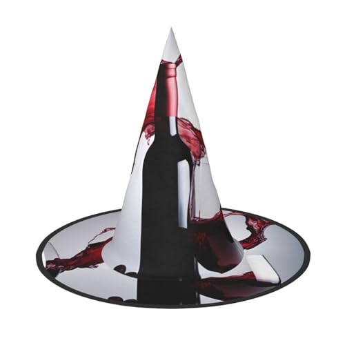 Rotwein-Druck Karneval Halloween Hexenhut Kostüm Zubehör Faltbare Kappe Party Maskerade Dekor Rotwein-Druck Karneval Halloween Hexenhut Kostüm Zubehör Faltbare Kappe Party Maskerade Dekor von HTTUP