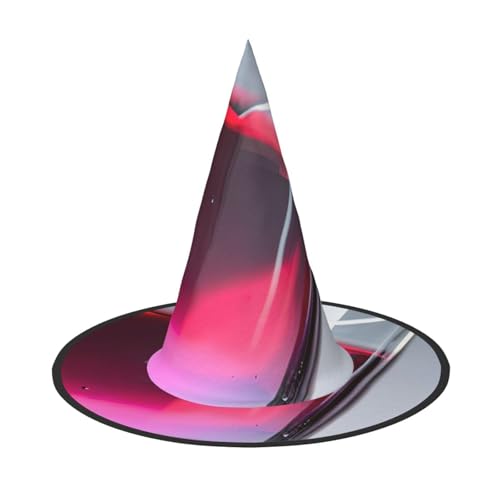 Rotweinflasche mit Glasdruck für Karneval, Halloween, Hexe, Kostümzubehör, Klappmütze, Partydekoration von HTTUP