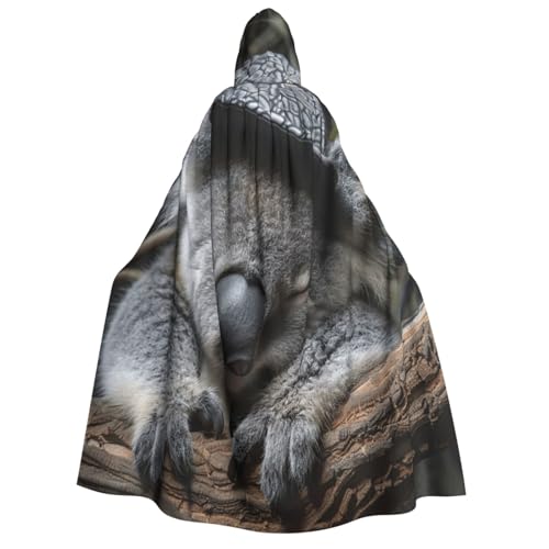Schlafender Koala-Kappe, bedruckt, mit Kapuze, Unisex, Erwachsene, Umhang, Halloween, Weihnachten, Karneval, Mottopartys, Cosplay, Kostüm Schlafender Koala-Kappe, bedruckt, mit Kapuze, Unisex, Erwachsene, Umhang, Halloween, Weihnachten, Karneval, Mottopartys, Cosplay, Kostüm von HTTUP