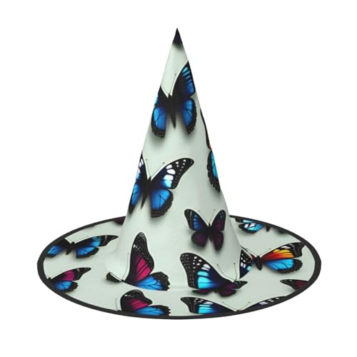 Schmetterling und Cello-Druck, Karneval, Halloween, Hexenhut, Kostüm, Zubehör, faltbare Kappe, Party, Maskerade Dekor Schmetterling und Cello-Druck, Karneval, Halloween, Hexenhut, Kostüm, Zubehör, faltbare Kappe, Party, Maskerade Dekor von HTTUP