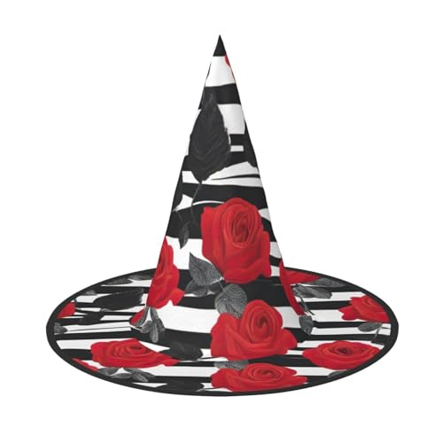 Schwarz Weiß Streifen Rote Rose Blumen Druck Karneval Halloween Hexenhut Kostüm Zubehör Faltbare Kappe Party Maskerade Dekor Schwarz 1 Schwarz Weiß Streifen Rote Rose Blumen Druck Karneval Halloween Hexenhut Kostüm Zubehör Faltbare Kappe Party Maskerade Dekor Schwarz 1 von HTTUP
