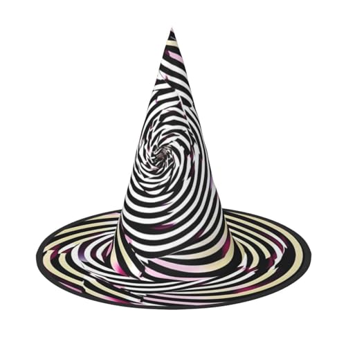Spirale optische Täuschung Gif Druck Karneval Halloween Hexenhut Kostüm Zubehör Faltbare Kappe Party Maskerade Dekor von HTTUP