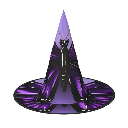 Traumhafte lila Schmetterling Druck Karneval Halloween Hexenhut Kostüm Zubehör Faltbare Kappe Party Maskerade Dekor Traumhafte lila Schmetterling Druck Karneval Halloween Hexenhut Kostüm Zubehör Faltbare Kappe Party Maskerade Dekor von HTTUP