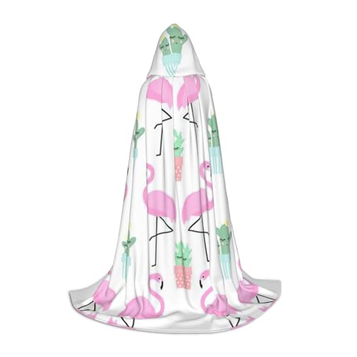 Tropischer Flamingo, niedlicher Kaktus-Druck, Urlaub, Party, Kapuzenumhang für Halloween, Dekoration, Karneval, Geschenke, Cosplay, Mottopartys Tropischer Flamingo, niedlicher Kaktus-Druck, Urlaub, Party, Kapuzenumhang für Halloween, Dekoration, Karneval, Geschenke, Cosplay, Mottopartys von HTTUP
