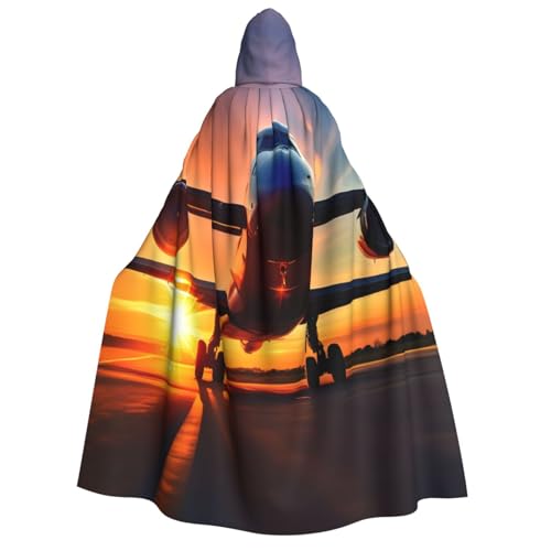 Umhang mit Kapuze, Motiv: Flugzeug, Sonnenuntergang, Himmel, Unisex, Erwachsene, Halloween, Weihnachten, Karneval, Mottopartys, Cosplay, Kostüm Umhang mit Kapuze, Motiv: Flugzeug, Sonnenuntergang, Himmel, Unisex, Erwachsene, Halloween, Weihnachten, Karneval, Mottopartys, Cosplay, Kostüm von HTTUP