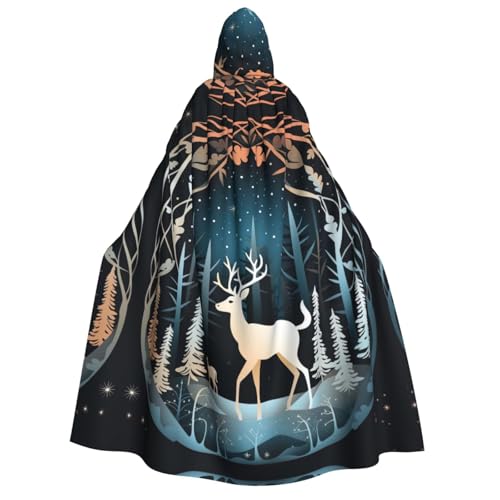 Umhang mit Kapuze, Motiv: Weihnachtsbaum, Hirsch, Unisex, Erwachsene, Halloween, Weihnachten, Karneval, Mottopartys, Cosplay, Kostüm Umhang mit Kapuze, Motiv: Weihnachtsbaum, Hirsch, Unisex, Erwachsene, Halloween, Weihnachten, Karneval, Mottopartys, Cosplay, Kostüm von HTTUP