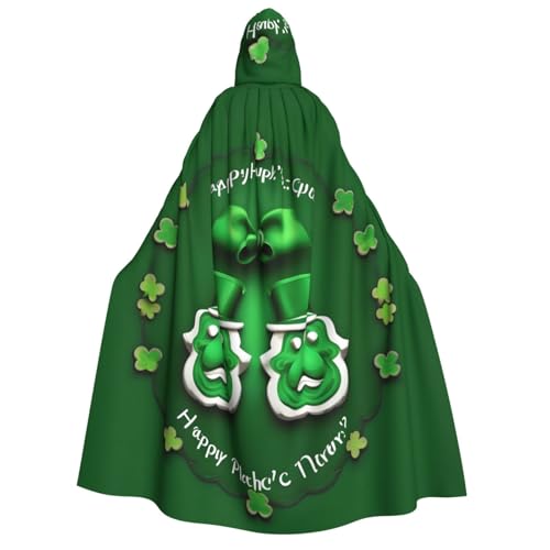 Umhang mit Kapuze "Happy St. Patrick's Day", Unisex, für Erwachsene, Halloween, Weihnachten, Karneval, Mottopartys, Cosplay, Kostüm von HTTUP