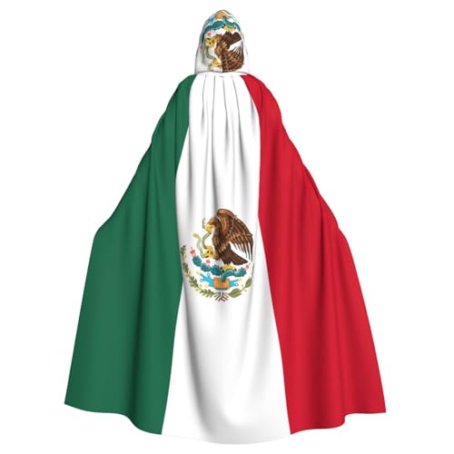 Umhang mit Kapuze für Damen und Herren, Motiv: Flagge von Mexiko, für Karneval, Cosplay, Partys Umhang mit Kapuze für Damen und Herren, Motiv: Flagge von Mexiko, für Karneval, Cosplay, Partys von HTTUP