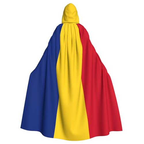 Umhang mit Kapuze für Damen und Herren, Motiv: Flagge von Rumänien, für Karneval, Cosplay, Partys Umhang mit Kapuze für Damen und Herren, Motiv: Flagge von Rumänien, für Karneval, Cosplay, Partys von HTTUP