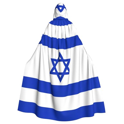 Umhang mit Kapuze für Damen und Herren, Motiv: israelische Flagge, für Karneval, Cosplay, Partys Umhang mit Kapuze für Damen und Herren, Motiv: israelische Flagge, für Karneval, Cosplay, Partys von HTTUP