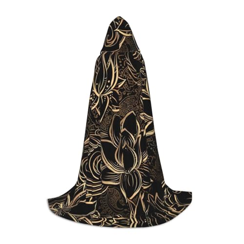 Umhang mit Kapuze im Boho-Stil, Lotusblumen-Druck, für Feiertage, Party, Halloween, Dekoration, Karneval, Geschenke, Cosplay, Mottopartys Umhang mit Kapuze im Boho-Stil, Lotusblumen-Druck, für Feiertage, Party, Halloween, Dekoration, Karneval, Geschenke, Cosplay, Mottopartys von HTTUP