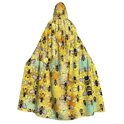 Umhang mit Kapuze und Bienen-Motiv, Unisex, für Erwachsene, Halloween, Weihnachten, Karneval, Mottopartys, Cosplay, Kostüm Umhang mit Kapuze und Bienen-Motiv, Unisex, für Erwachsene, Halloween, Weihnachten, Karneval, Mottopartys, Cosplay, Kostüm von HTTUP