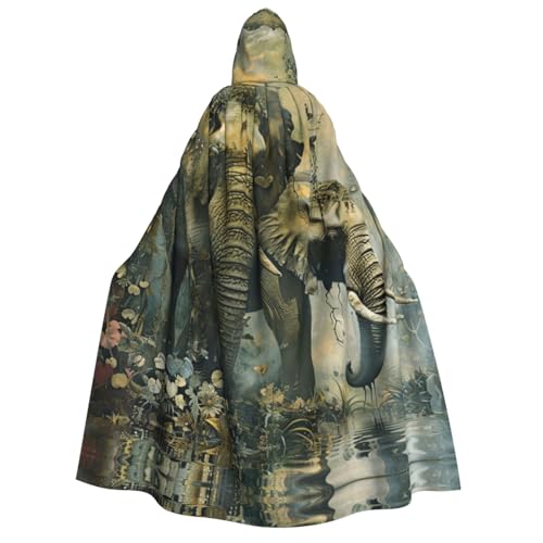 Umhang mit Kapuze und Elefantenmotiv, Unisex, für Erwachsene, Halloween, Weihnachten, Karneval, Mottopartys, Cosplay, Kostüm Umhang mit Kapuze und Elefantenmotiv, Unisex, für Erwachsene, Halloween, Weihnachten, Karneval, Mottopartys, Cosplay, Kostüm von HTTUP