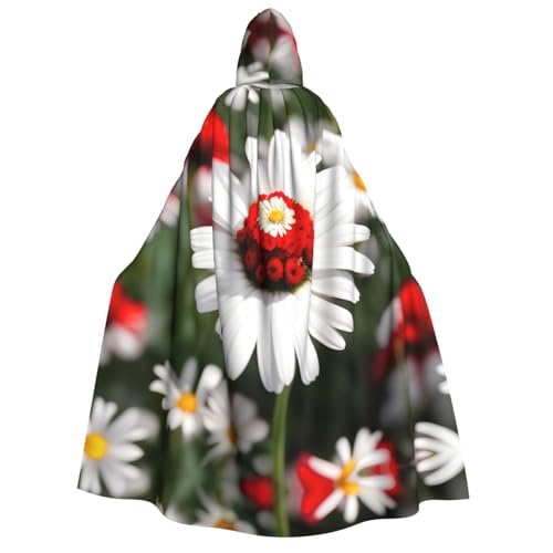 Umhang mit Kapuze und Gänseblümchen, Unisex, für Erwachsene, Halloween, Weihnachten, Karneval, Mottopartys, Cosplay, Kostüm von HTTUP