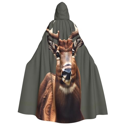 Umhang mit Kapuze und Hirschmotiv, Unisex, für Erwachsene, Halloween, Weihnachten, Karneval, Mottopartys, Cosplay, Kostüm Umhang mit Kapuze und Hirschmotiv, Unisex, für Erwachsene, Halloween, Weihnachten, Karneval, Mottopartys, Cosplay, Kostüm von HTTUP