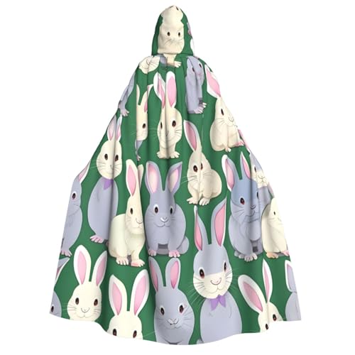 Umhang mit Kapuze und niedlichem Hasen-Motiv, Unisex, für Erwachsene, Halloween, Weihnachten, Karneval, Mottopartys, Cosplay-Kostüm Umhang mit Kapuze und niedlichem Hasen-Motiv, Unisex, für Erwachsene, Halloween, Weihnachten, Karneval, Mottopartys, Cosplay-Kostüm von HTTUP
