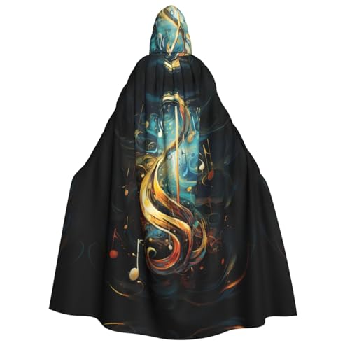 Umhang mit Musik-Symbol-Druck, Unisex, Erwachsene, Halloween, Weihnachten, Karneval, Mottopartys, Cosplay, Kostüm Umhang mit Musik-Symbol-Druck, Unisex, Erwachsene, Halloween, Weihnachten, Karneval, Mottopartys, Cosplay, Kostüm von HTTUP