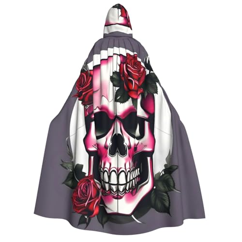 Umhang mit Rosen-Schädel-Aufdruck, Unisex, für Erwachsene, Halloween, Weihnachten, Karneval, Mottopartys, Cosplay-Kostüm Umhang mit Rosen-Schädel-Aufdruck, Unisex, für Erwachsene, Halloween, Weihnachten, Karneval, Mottopartys, Cosplay-Kostüm von HTTUP