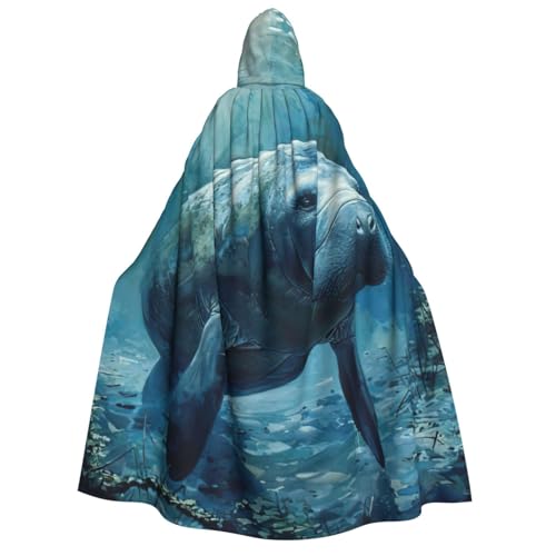 Umhang mit Seekuh, Tierdruck, mit Kapuze, Unisex, Erwachsene, Halloween, Weihnachten, Karneval, Mottopartys, Cosplay, Kostüm Umhang mit Seekuh, Tierdruck, mit Kapuze, Unisex, Erwachsene, Halloween, Weihnachten, Karneval, Mottopartys, Cosplay, Kostüm von HTTUP