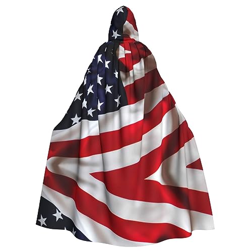 Umhang mit amerikanischer Flagge, mit Kapuze, für Damen und Herren, für Karneval, Cosplay, Partys Umhang mit amerikanischer Flagge, mit Kapuze, für Damen und Herren, für Karneval, Cosplay, Partys von HTTUP