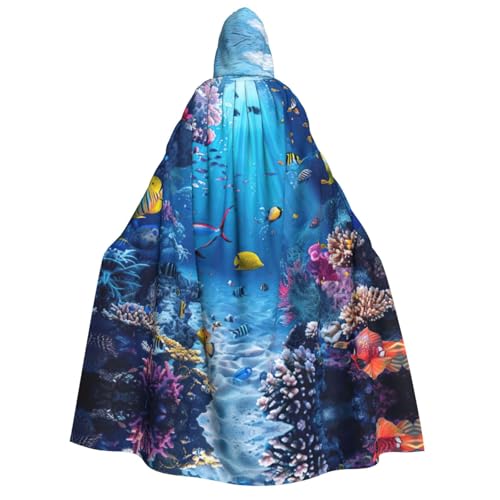 Umhang mit buntem Ozean-Motiv, mit Kapuze, Unisex, Erwachsene, Halloween, Weihnachten, Karneval, Mottopartys, Cosplay-Kostüm Umhang mit buntem Ozean-Motiv, mit Kapuze, Unisex, Erwachsene, Halloween, Weihnachten, Karneval, Mottopartys, Cosplay-Kostüm von HTTUP