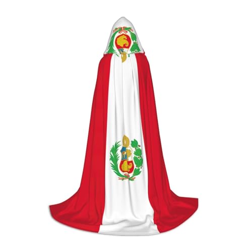 Umhang mit der Flagge von Peru, mit Kapuze, für Halloween, Dekoration, Karneval, Cosplay, Mottopartys Umhang mit der Flagge von Peru, mit Kapuze, für Halloween, Dekoration, Karneval, Cosplay, Mottopartys von HTTUP