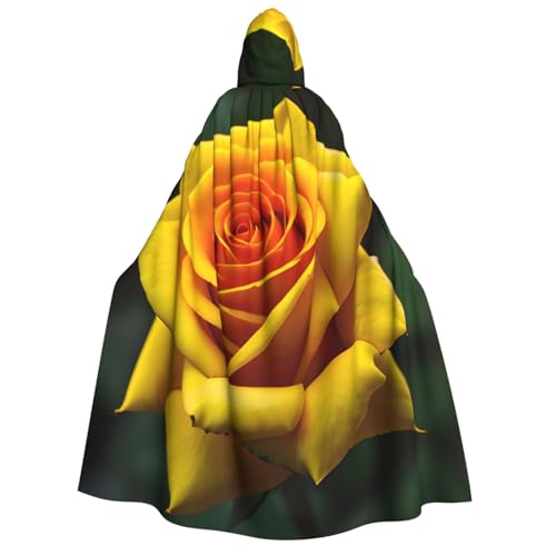 Umhang mit gelber Rose, Unisex, für Erwachsene, Halloween, Weihnachten, Karneval, Mottopartys, Cosplay, Kostüm von HTTUP