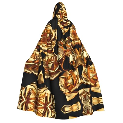 Umhang mit goldenem Rosenmuster, Unisex, für Erwachsene, Halloween, Weihnachten, Karneval, Mottopartys, Cosplay, Kostüm Umhang mit goldenem Rosenmuster, Unisex, für Erwachsene, Halloween, Weihnachten, Karneval, Mottopartys, Cosplay, Kostüm von HTTUP