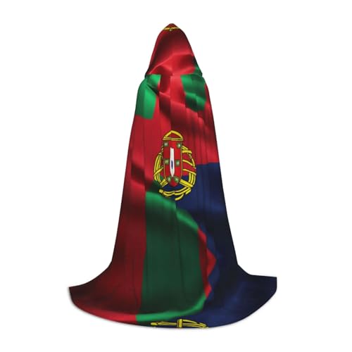 Umhang mit portugiesischer Flagge, mit Kapuze, für Halloween, Dekoration, Karneval, Cosplay, Mottopartys Umhang mit portugiesischer Flagge, mit Kapuze, für Halloween, Dekoration, Karneval, Cosplay, Mottopartys von HTTUP
