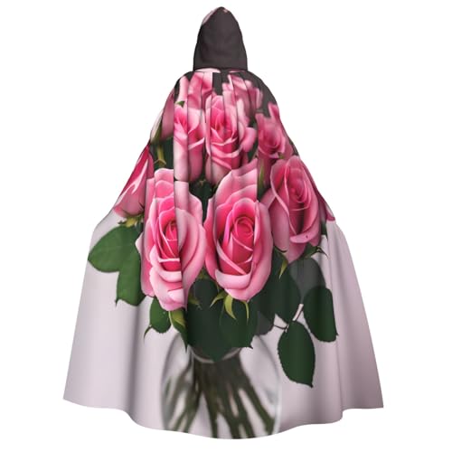 Umhang mit rosa Rosen, Unisex, für Erwachsene, Halloween, Weihnachten, Karneval, Mottopartys, Cosplay-Kostüm Umhang mit rosa Rosen, Unisex, für Erwachsene, Halloween, Weihnachten, Karneval, Mottopartys, Cosplay-Kostüm von HTTUP
