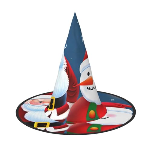 Weihnachtsmann und Schneemann Druck Karneval Halloween Hexenhut Kostüm Zubehör Faltmütze Party Maskerade Deko Weihnachtsmann und Schneemann Druck Karneval Halloween Hexenhut Kostüm Zubehör Faltmütze Party Maskerade Deko von HTTUP