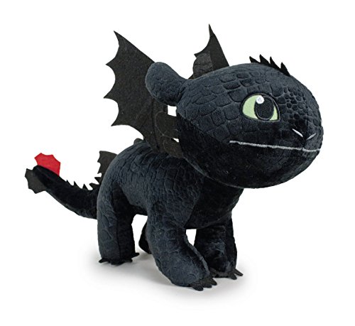 HTTYD Drachenzähmen leicht gemacht - Dragons - Plüsch Ohnezahn Toothless schwarz - Qualiät super Soft 11'80"/30cm (40 cm Schwanz enthalten) von HTTYD