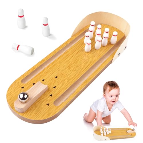 HTTYHT Bowling Set Kinder mit 10 Pins Mini Desktop Bowling Mini Bowling Game Set Tisch Bowling Set Tischbowling, für Erwachsene im Büro, auf Partys oder als Spielzeug für Kinderzimmer HTTYHT Bowling Set Kinder mit 10 Pins Mini Desktop Bowling Mini Bowling Game Set Tisch Bowling Set Tischbowling, für Erwachsene im Büro, auf Partys oder als Spielzeug für Kinderzimmer von HTTYHT