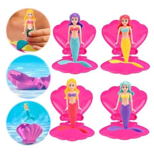 HTU Tauchen Poolspielzeug Set, Meerjungfrau Tauchspielzeug for Pool und Strand for Kinder und Kinder -4 Stück Meerjungfrauen-4 Stück von HTU
