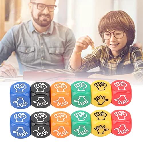 HTUONIAO 12pcs Finger Rateing Game Dice 6 -Seiten 6 Farben 20mm Rock Paper Scissors Würfel für Erwachsene Kinderfamilienparty HTUONIAO 12pcs Finger Rateing Game Dice 6 -Seiten 6 Farben 20mm Rock Paper Scissors Würfel für Erwachsene Kinderfamilienparty von HTUONIAO