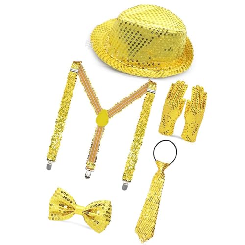HUAANYA 5/6/7pcs Dances Star Kostüm 80s 90er Bühnenoutfits Für Geburtstag Halloween Cosplay Party Kostüme Pailletten Handschuhe Krawatte HUAANYA 5/6/7pcs Dances Star Kostüm 80s 90er Bühnenoutfits Für Geburtstag Halloween Cosplay Party Kostüme Pailletten Handschuhe Krawatte von HUAANYA