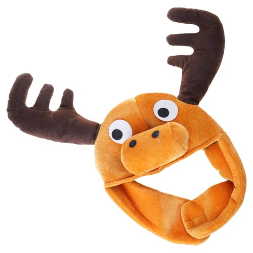 HUAANYA Plüsch-Hut, Elch, Kopfbedeckung, für Erwachsene und Kinder, Winter-Accessoire und Karneval, Party, Verkleidungsrequisiten HUAANYA Plüsch-Hut, Elch, Kopfbedeckung, für Erwachsene und Kinder, Winter-Accessoire und Karneval, Party, Verkleidungsrequisiten von HUAANYA