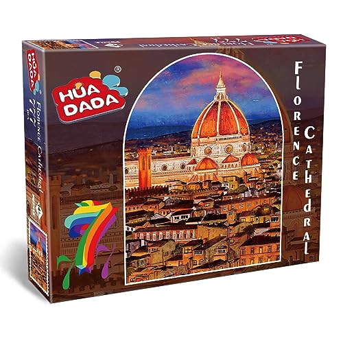 Puzzle 777 Teile, Puzzle Erwachsene ，Impossible Puzzle,Puzzle farbenfrohes Legespiel,Geschicklichkeitsspiel für die ganze Familie-Kathedrale von Florenz von HUADADA WELL