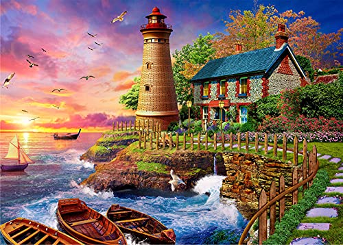 1000 Teile Puzzle für Erwachsene | Küstenleuchtturm | Landschaft Puzzle für Erwachsene 1000 1000 Teile Puzzle für Erwachsene | Küstenleuchtturm | Landschaft Puzzle für Erwachsene 1000 von HUADADA