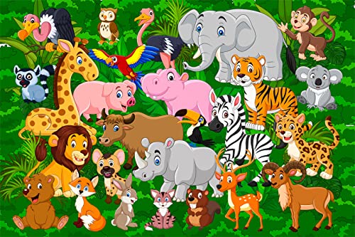 Cartoon Wild Animals Puzzle 100 Teile Kinder Puzzle ab 5 6 7 Jahre für Mädchen Jungen Geschenkideen von HUADADA
