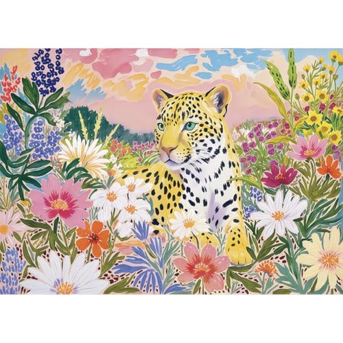 HUADADA 500 Puzzle Erwachsene, Klassische Puzzles-Blumen und Leoparden -Puzzlespiele für Die Ganze Familie HUADADA 500 Puzzle Erwachsene, Klassische Puzzles-Blumen und Leoparden -Puzzlespiele für Die Ganze Familie von HUADADA