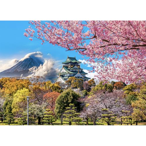 HUADADA Puzzle 1000 Teile, Premium Quality, 1000 Teile Puzzle für Erwachsene und Kinder ab 14 Jahren-Burg Osaka Japan von HUADADA
