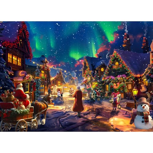 HUADADA Puzzle 1000 Teile, Puzzle Erwachsene, 1000 Teile Puzzle für Erwachsene, Impossible Puzzle, Puzzle-Geschenk, Clevere Rätsel, Puzzle Farbenfrohes, Puzzle mit Frohe Weihnachtsnacht-Motiv HUADADA Puzzle 1000 Teile, Puzzle Erwachsene, 1000 Teile Puzzle für Erwachsene, Impossible Puzzle, Puzzle-Geschenk, Clevere Rätsel, Puzzle Farbenfrohes, Puzzle mit Frohe Weihnachtsnacht-Motiv von HUADADA