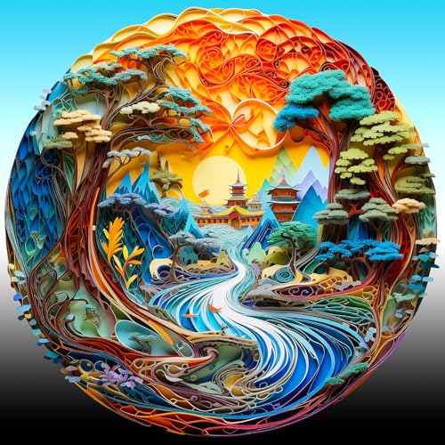 HUADADA Puzzle 1000 Teile für Erwachsene und Kinder, Impossible Game, Puzzles-Geschenk, Clevere Rätsel, Puzzles Farbenfrohes, Puzzle mit Wunderland-Motiv HUADADA Puzzle 1000 Teile für Erwachsene und Kinder, Impossible Game, Puzzles-Geschenk, Clevere Rätsel, Puzzles Farbenfrohes, Puzzle mit Wunderland-Motiv von HUADADA