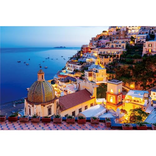 HUADADA Puzzle 1000 Teile für Erwachsene und Kinder - Impossible Puzzle-Geschenk, Clevere Rätsel, Farbenfrohes Motiv von Positano von HUADADA