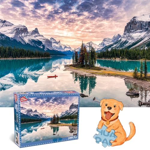 HUADADA Puzzle 1000 Teile, Puzzle für Erwachsene, Impossible Puzzle, Geschicklichkeitsspiel für die ganze Familie, Puzzle Farbenfrohes, Puzzle-Geschenk, Puzzle mit Spirit Island Canada-Motiv von HUADADA