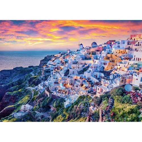 HUADADA Puzzle 1000 Teile,Impossible 1000 Puzzle, Clevere Rätsel Santorin-JigsawPuzzle 1000 Teile Erwachsene HUADADA Puzzle 1000 Teile,Impossible 1000 Puzzle, Clevere Rätsel Santorin-JigsawPuzzle 1000 Teile Erwachsene von HUADADA