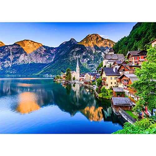 HUADADA Puzzle 1000 Teile,Puzzle für Erwachsene, Impossible Puzzle, Geschicklichkeitsspiel für die ganze Familie,Buntes Landschaftspuzzle-Hallstatt Village .Home Dekoration Puzzle… von HUADADA